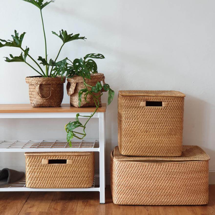 Rattan storage baskets (1)