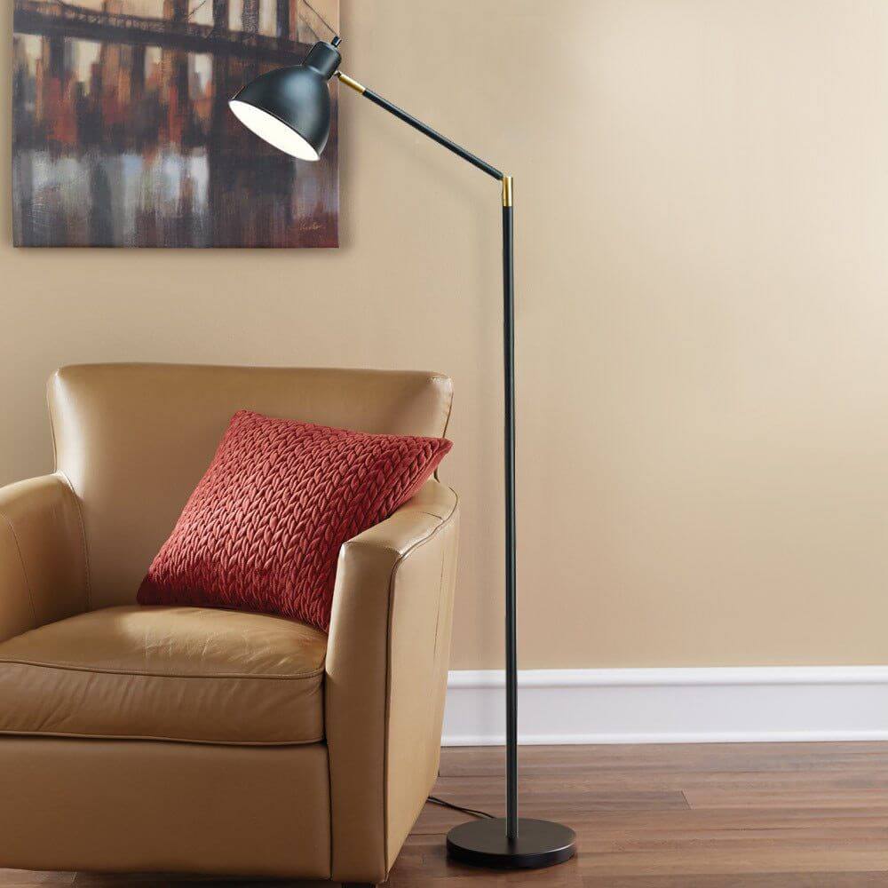 The minimalist floor lamp and its discreet anthracite spot (1)