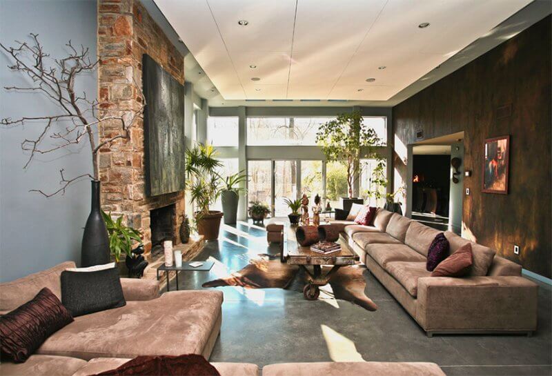 Warm brown living room (1)