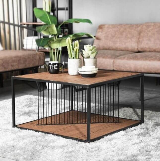 Wire-frame metal to give a designer touch to the coffee table 1 (1)
