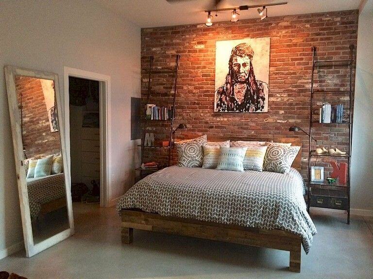 25 Ideas for Decorating the Walls of a Bedroom With Bricks (1)