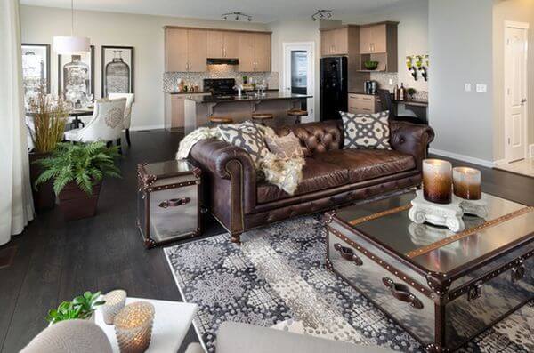 35 Decorating Ideas With Leather Sofa for the Living Room (1)