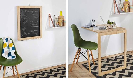 A retractable table that also doubles as a blackboard (1)