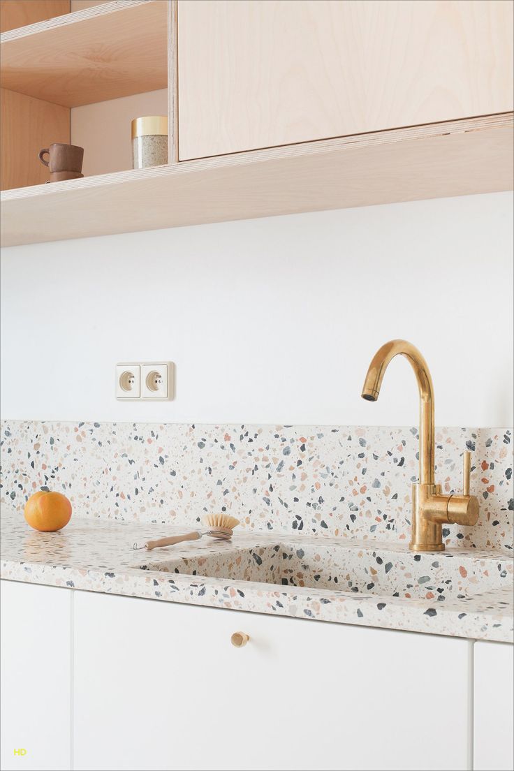 A terrazzo kitchen splashback for an arty and vintage1