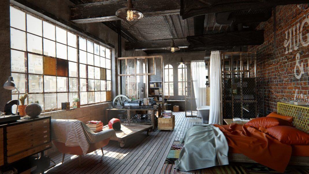 A very industrial style interior1 (1)