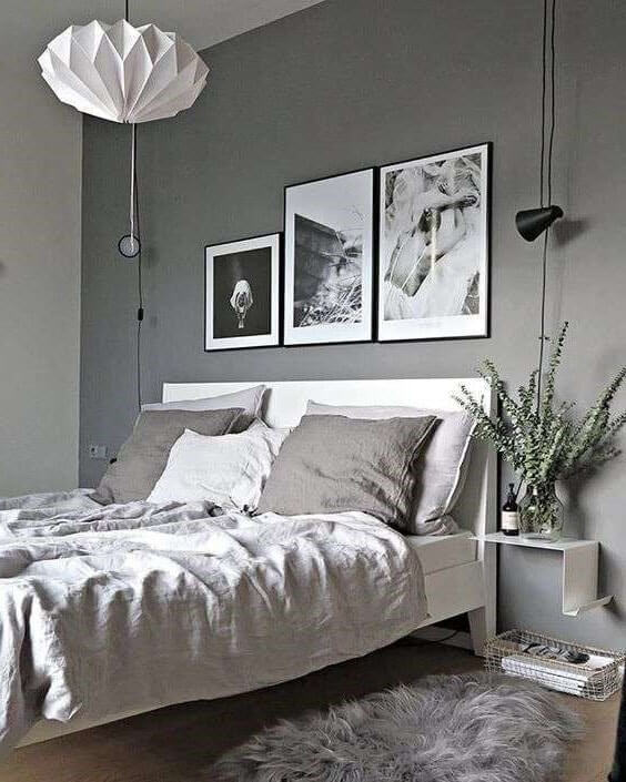 Bedroom in gray and beige or gray and white (1) - Copy