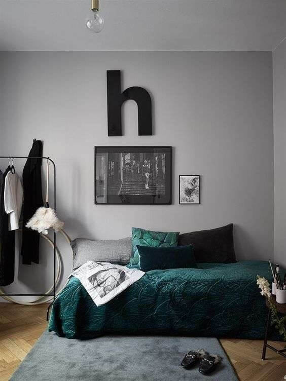 Bedroom in green and gray (1) - Copy