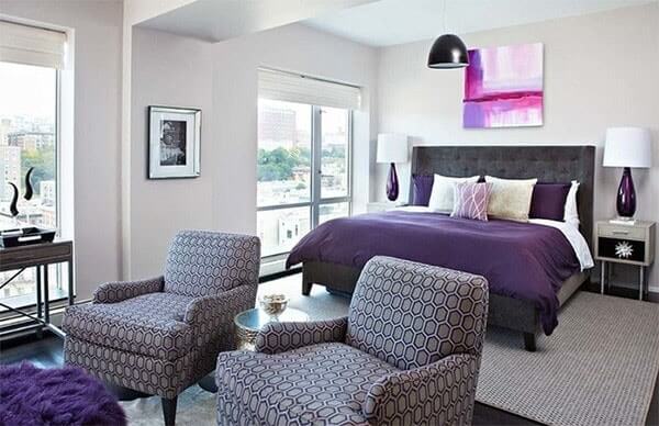 Bedroom in purple and gray (1) - Copy