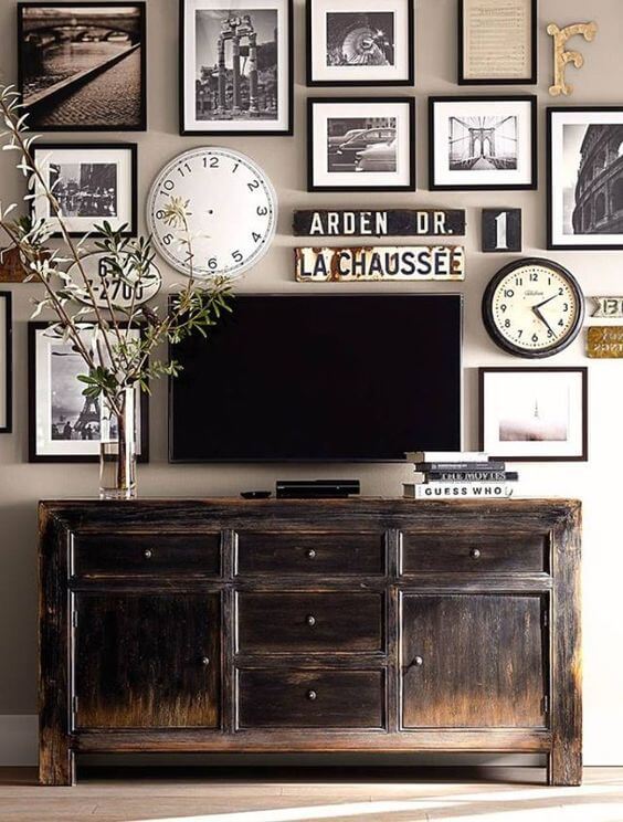 Decorate your TV wall with circular shapes (1)