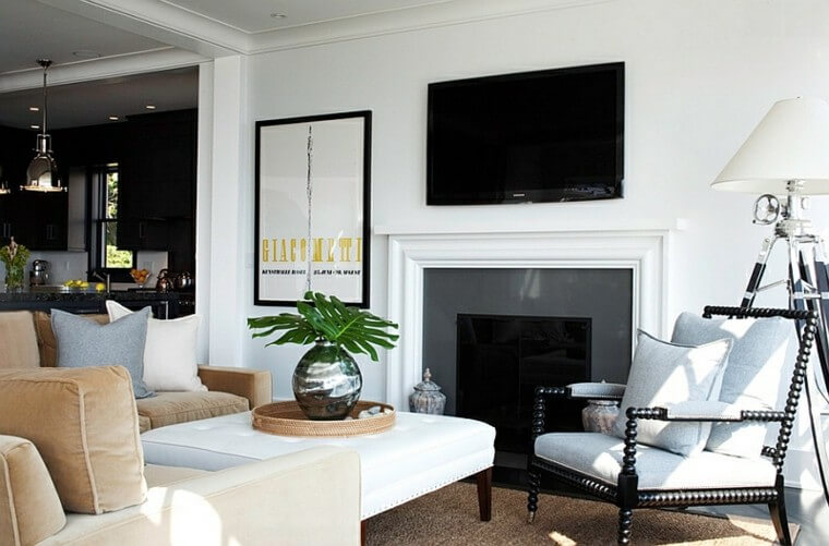 Elegant living room in black and white (1)