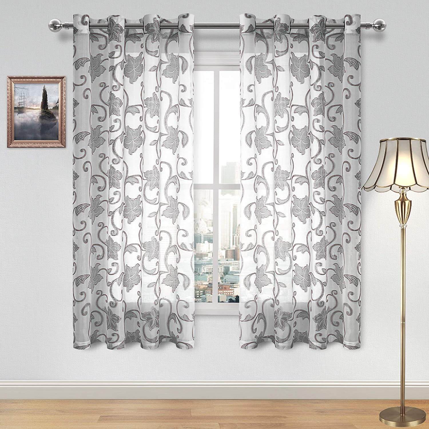 Jacquard sheer curtains (1)