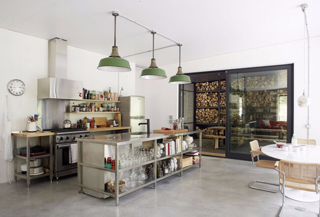 Lighting for a chic industrial kitchen (1)