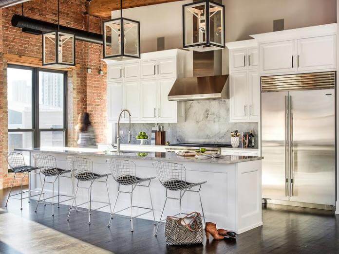 Open kitchen with industrial and modern accents (1)
