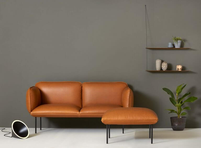 Original brown leather sofa (1)