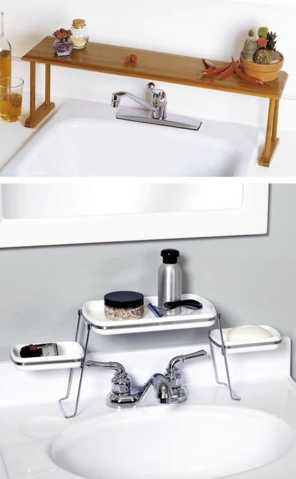 Storage shelves above the sink and washbasin (1)