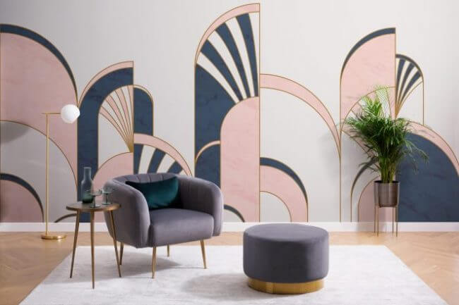 The Art Deco spirit for a trendy and elegant wallpaper (1) - Copy