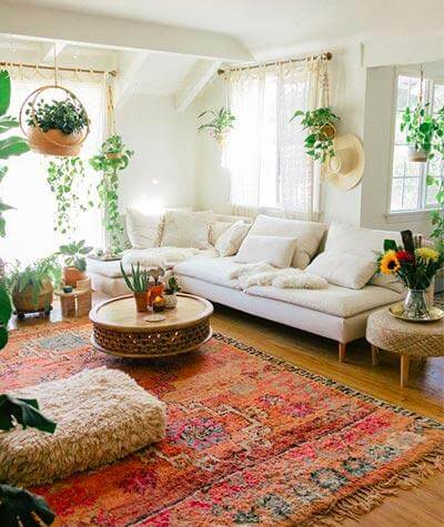 The warmth of a Moroccan bohemian chic living room (1)