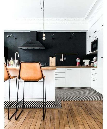 White, black, wood kitchen ideas, a trio with the perfect balance! (1)