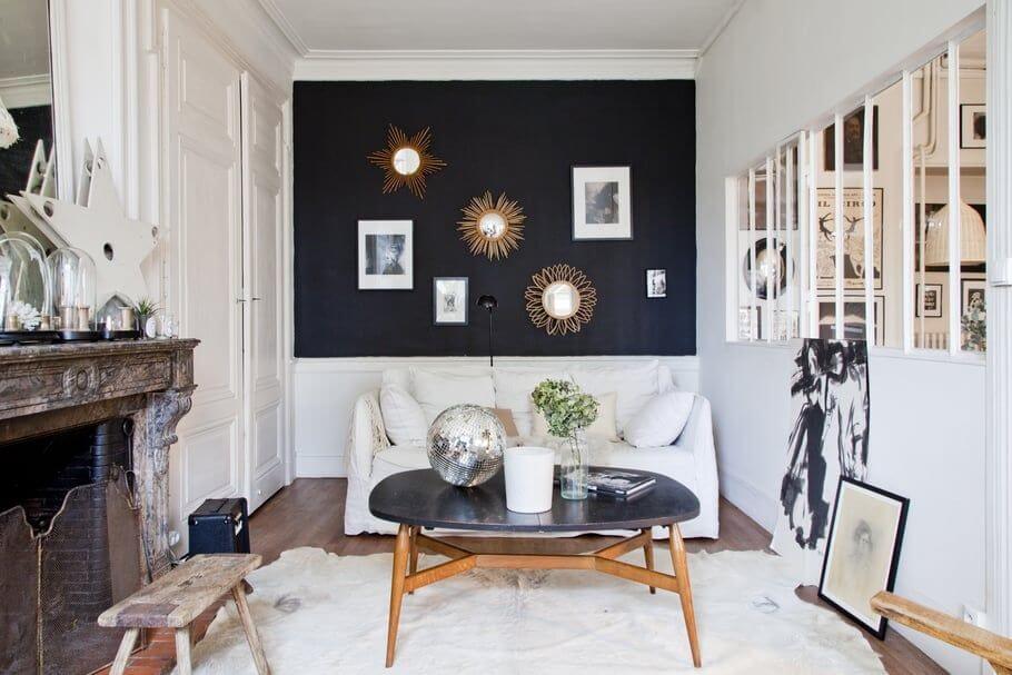 White living room with black wall (1)