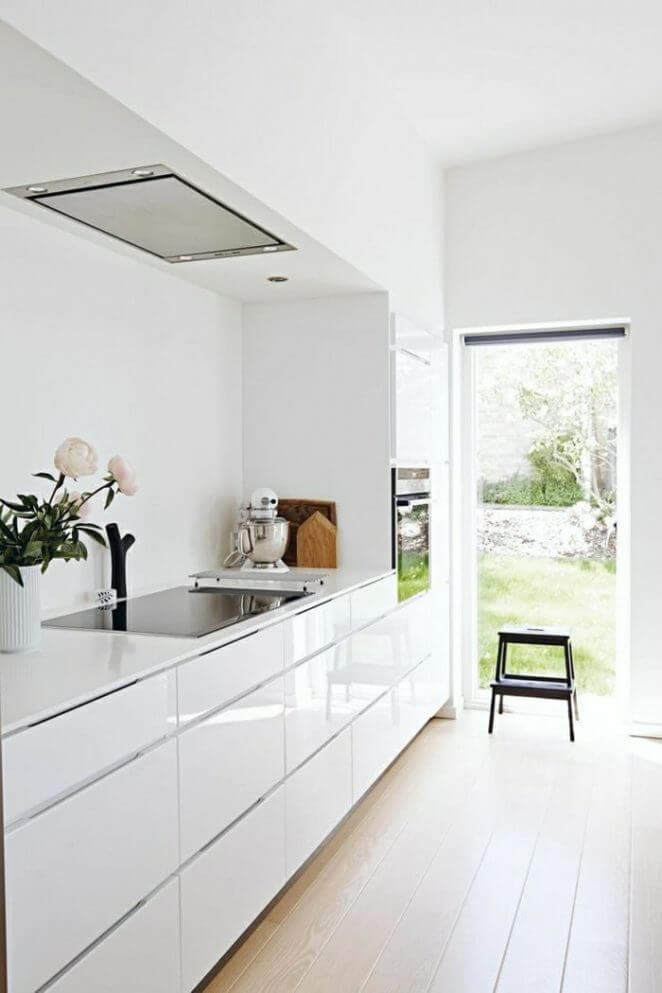 White veneered furniture in the kitchen (1)