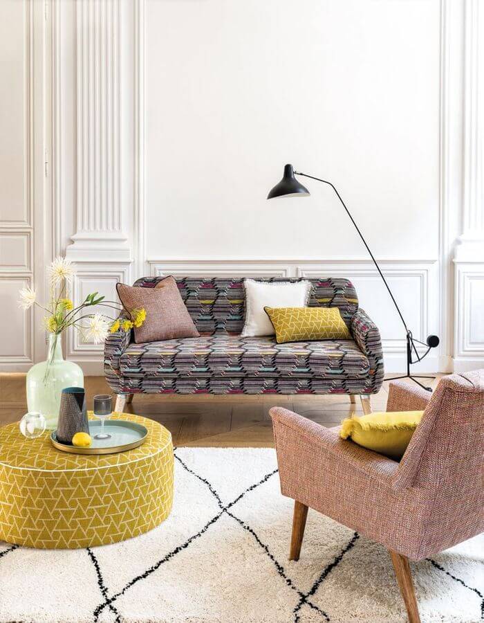 Yellow and patterned living room  (1)