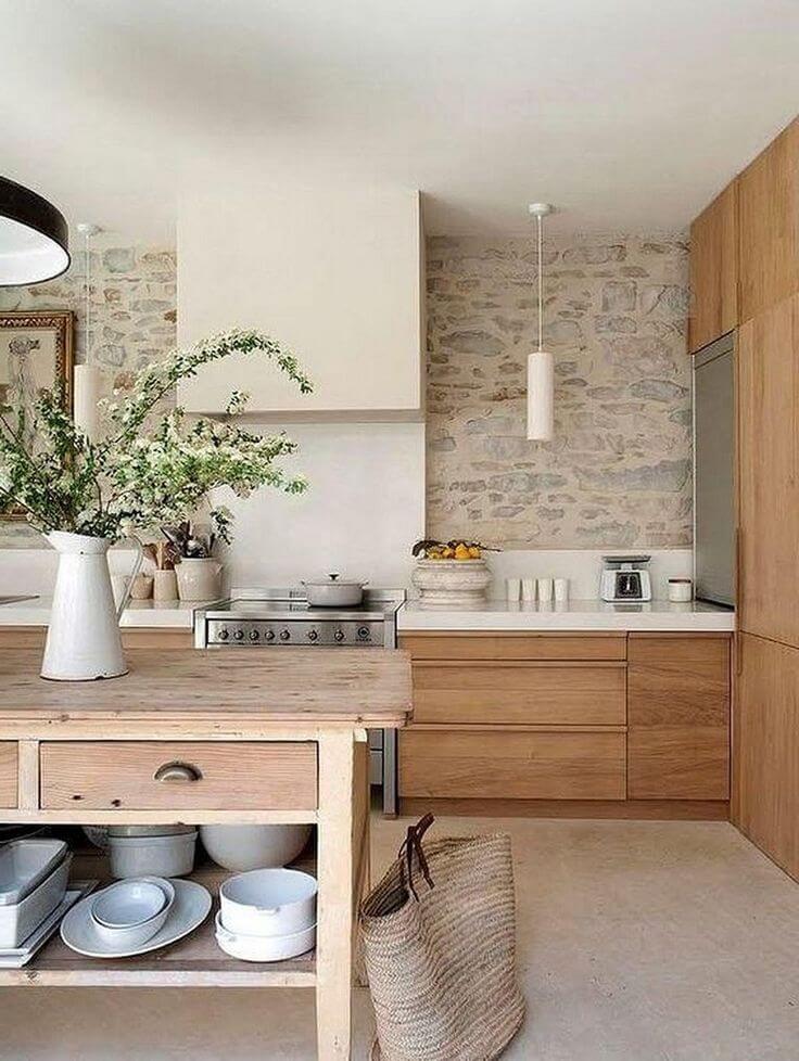 use stone for a modern but authentic kitchen (1)