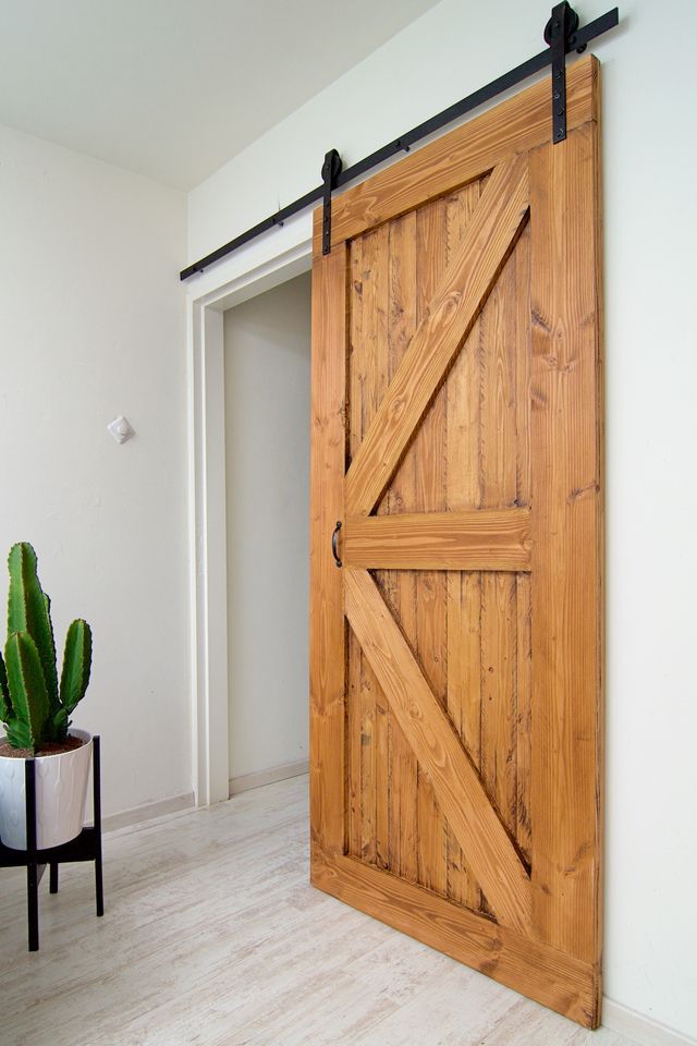 A rustic door, like in the mountains