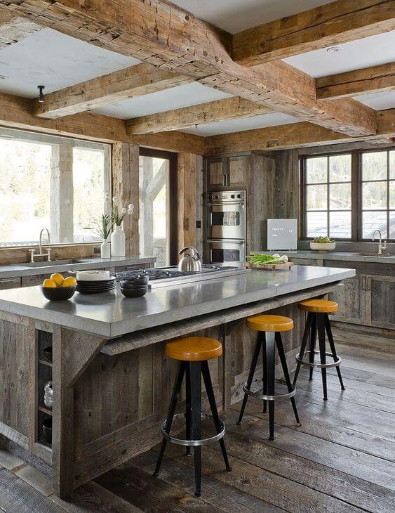 A rustic kitchen with industrial touches (1)
