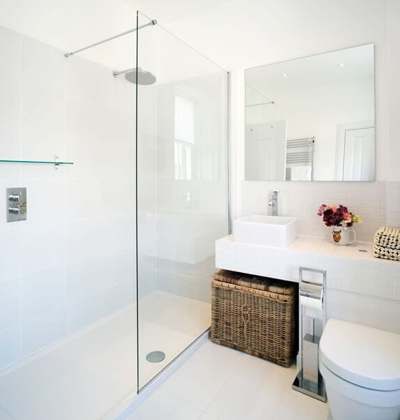 Choose furniture with clean lines for a small modern bathroom (1)