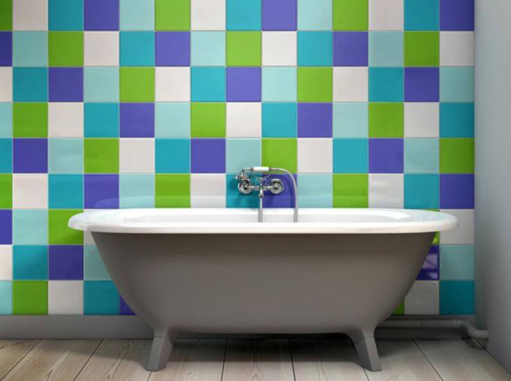 Colored bathroom tiles (1)