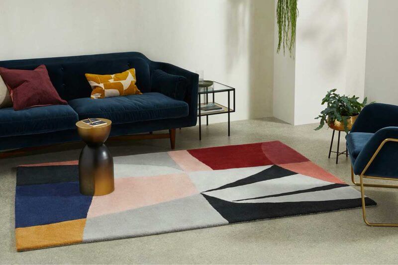 Modern and graphic living room rug (1)
