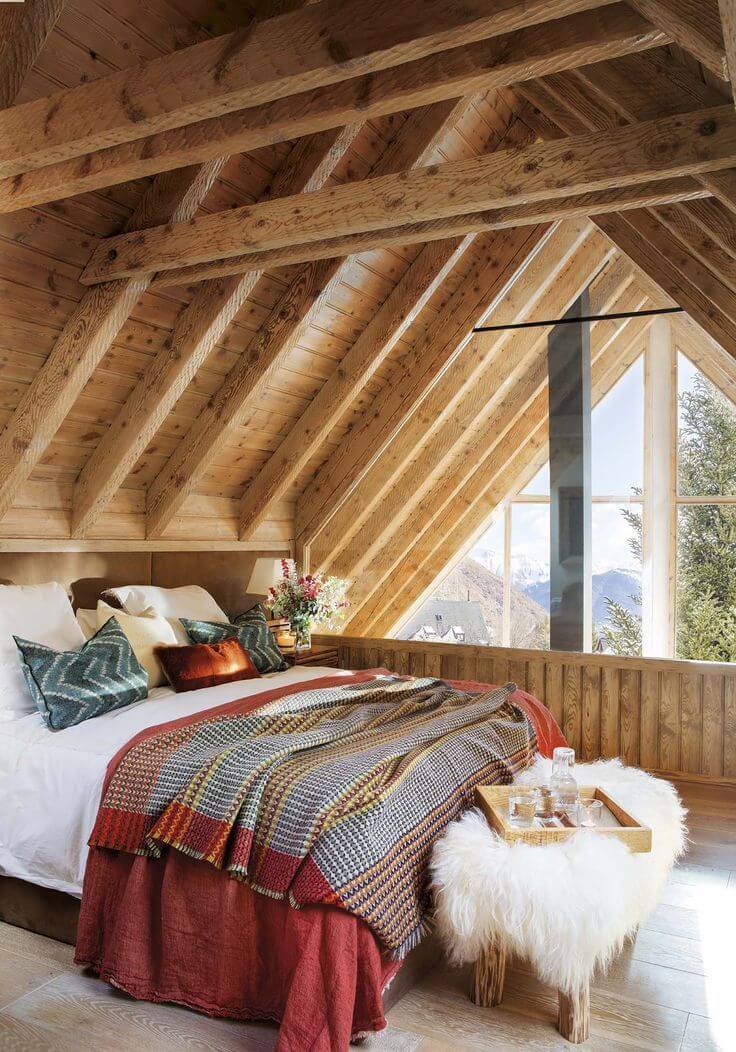 Mountain hut atmosphere with faux fur (1)