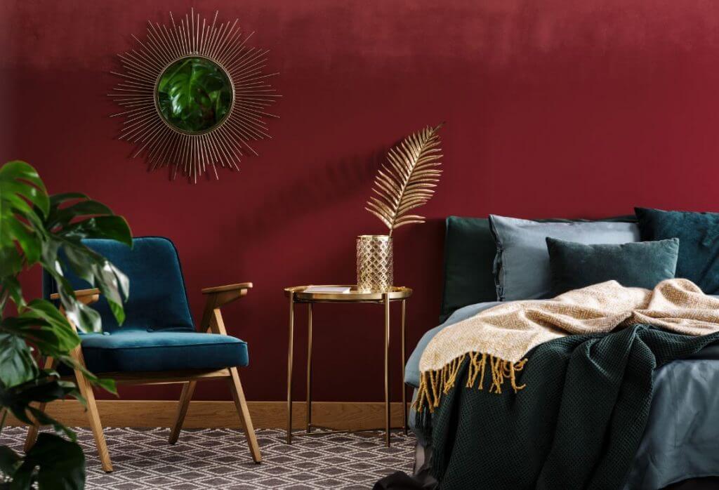 Red and green, for a cocooning interior (1)