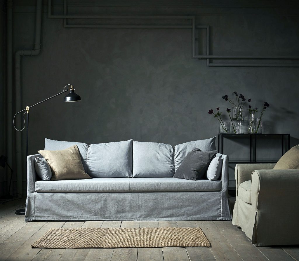 The gray living room