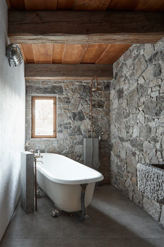 Wood and stone, the winning combo of rustic style (1)