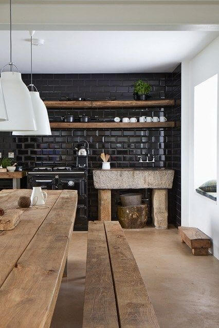 black tiles and wood (1)