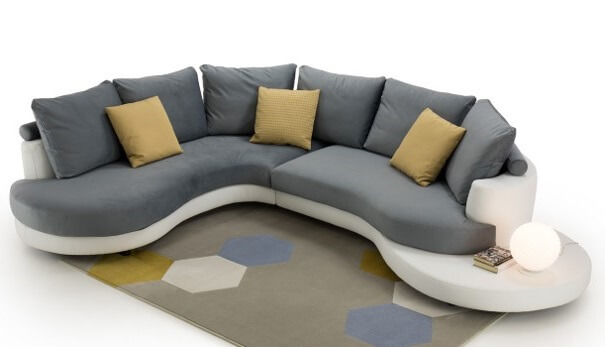 sofa with its soft curves (1)