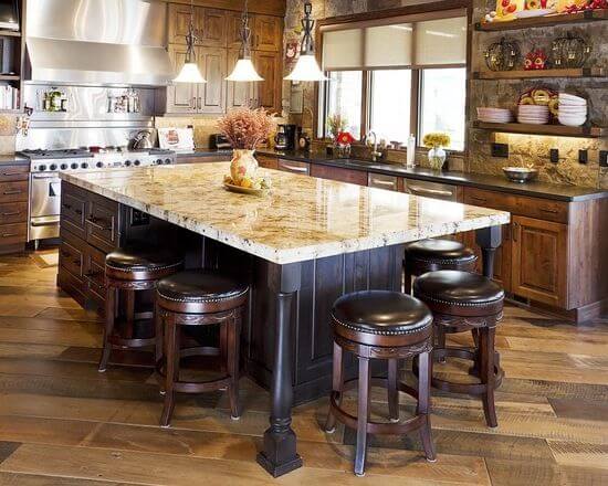 15 Ideas of Rustic Kitchen Islands for All Styles (1)