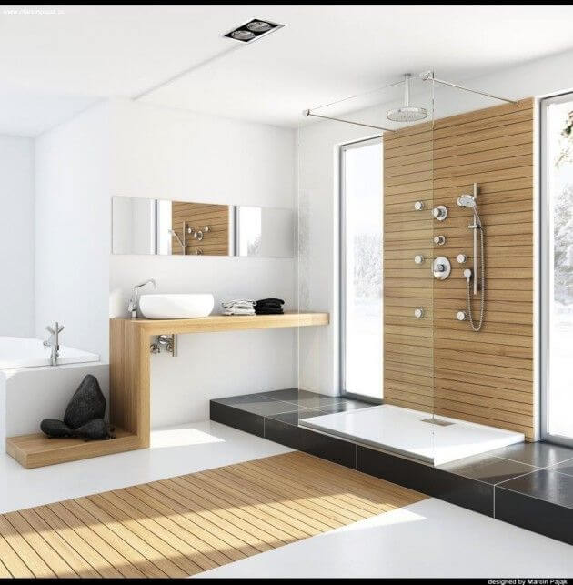 30 Ideas and Inspirations of Wooden Bathroom (1)