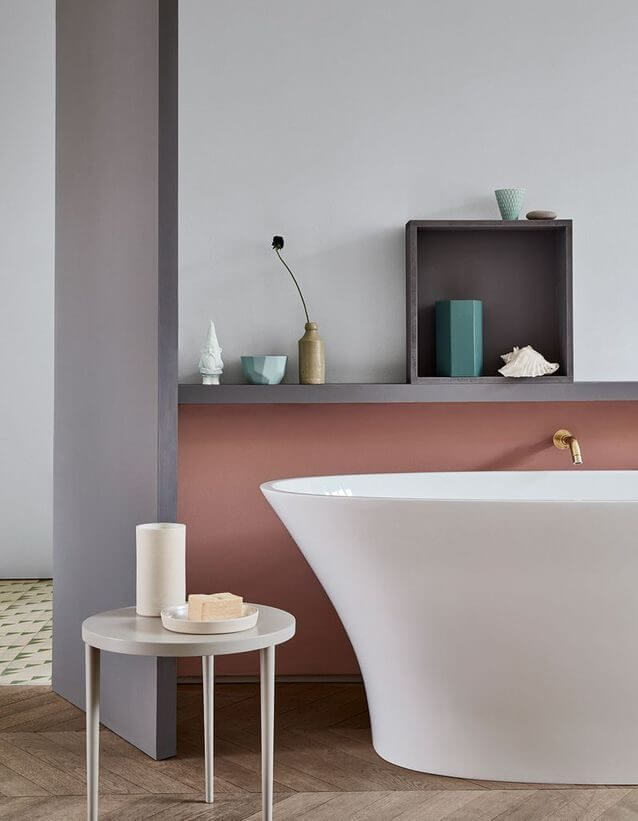 A charming pink and gray bathroom (1)