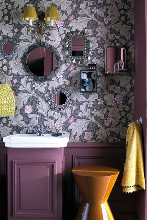 A colorful bathroom for an original English style (1)