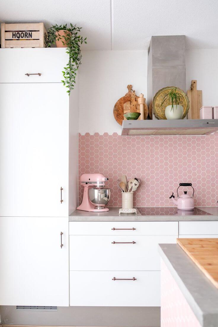 A trendy and bucolic look for a pastel kitchen (1)