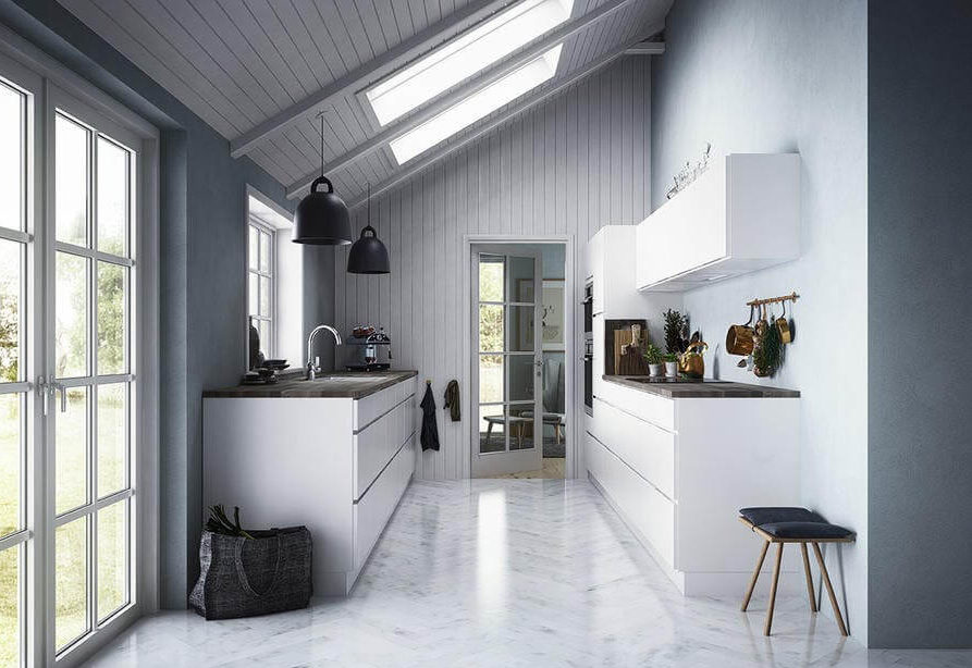 A white and gray kitchen (1)