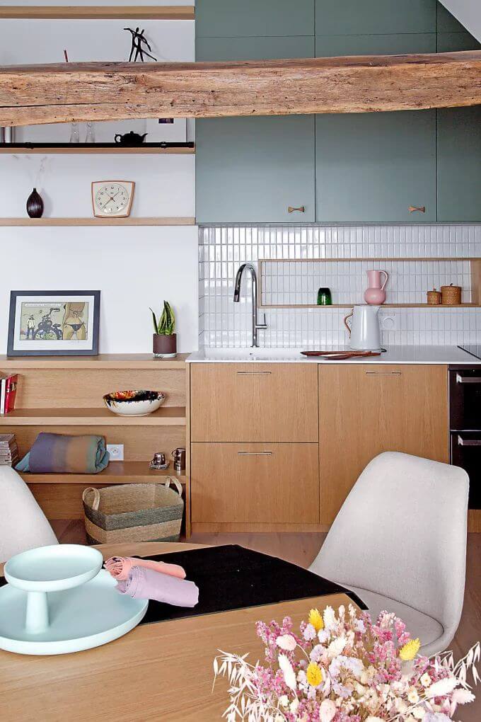 A wood and pastel kitchen (1)