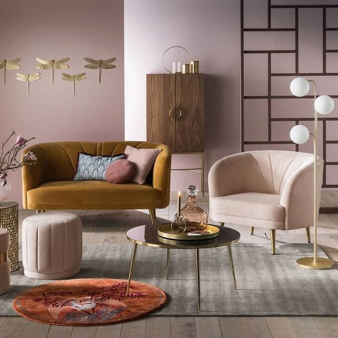 Adopt powder pink in a living room (1)