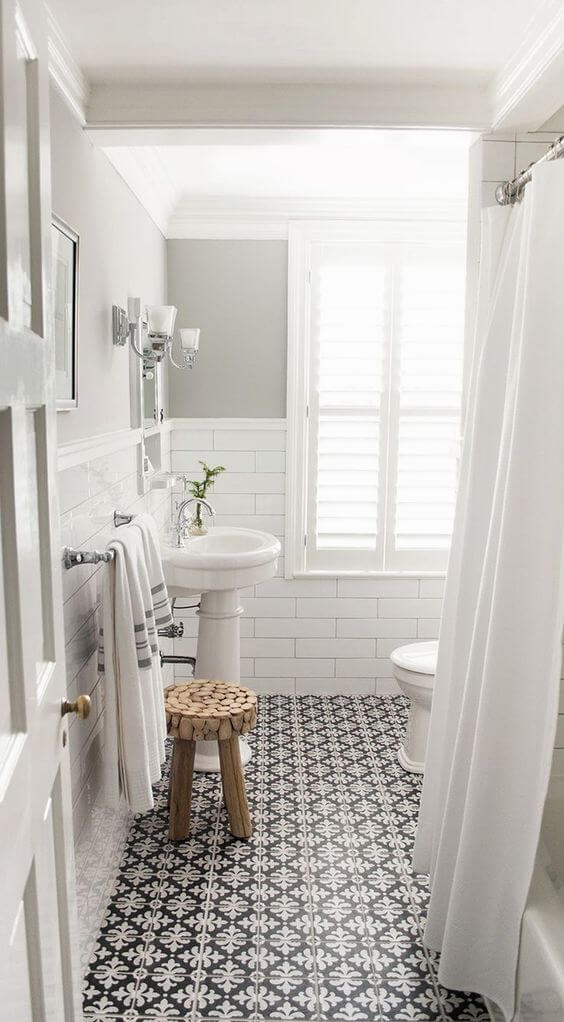 Black and white for a bathroom at the forefront of the trend (1)