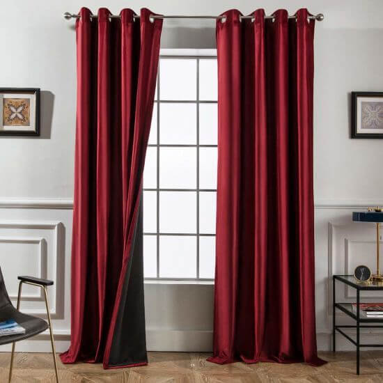 Burgundy curtains (1)