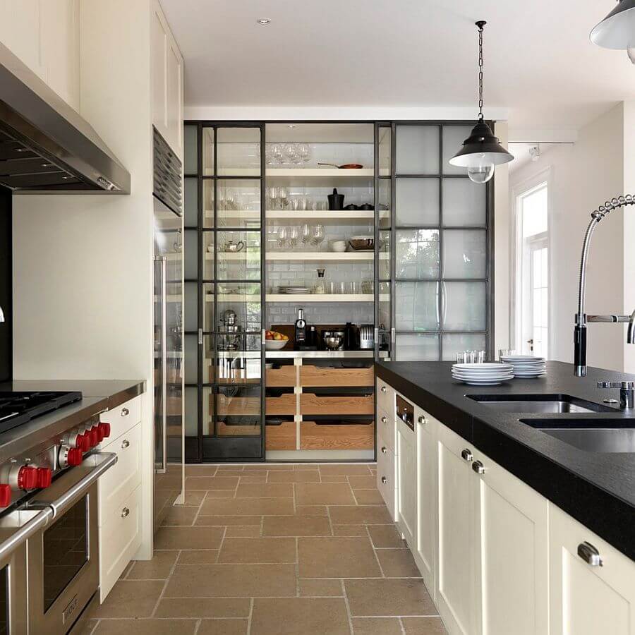 Chic pantries with glass doors (1)