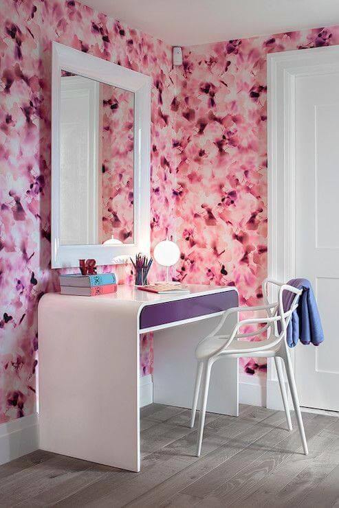 Colorful floral wallpaper decoration (1)