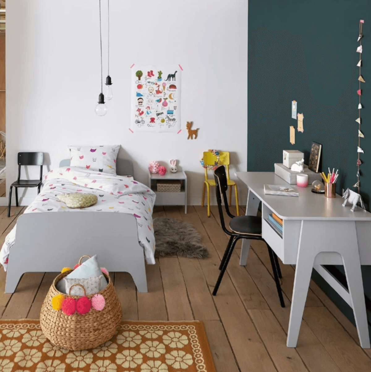 Gray bedroom decor for kids (1)